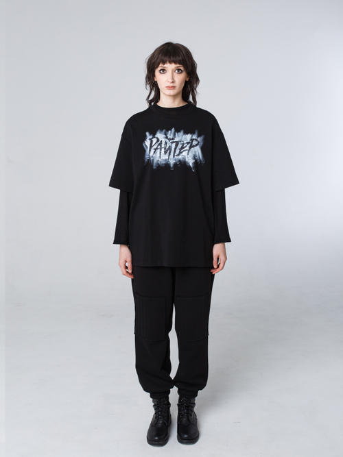 Футболка с набойкой "Райтер". Черная