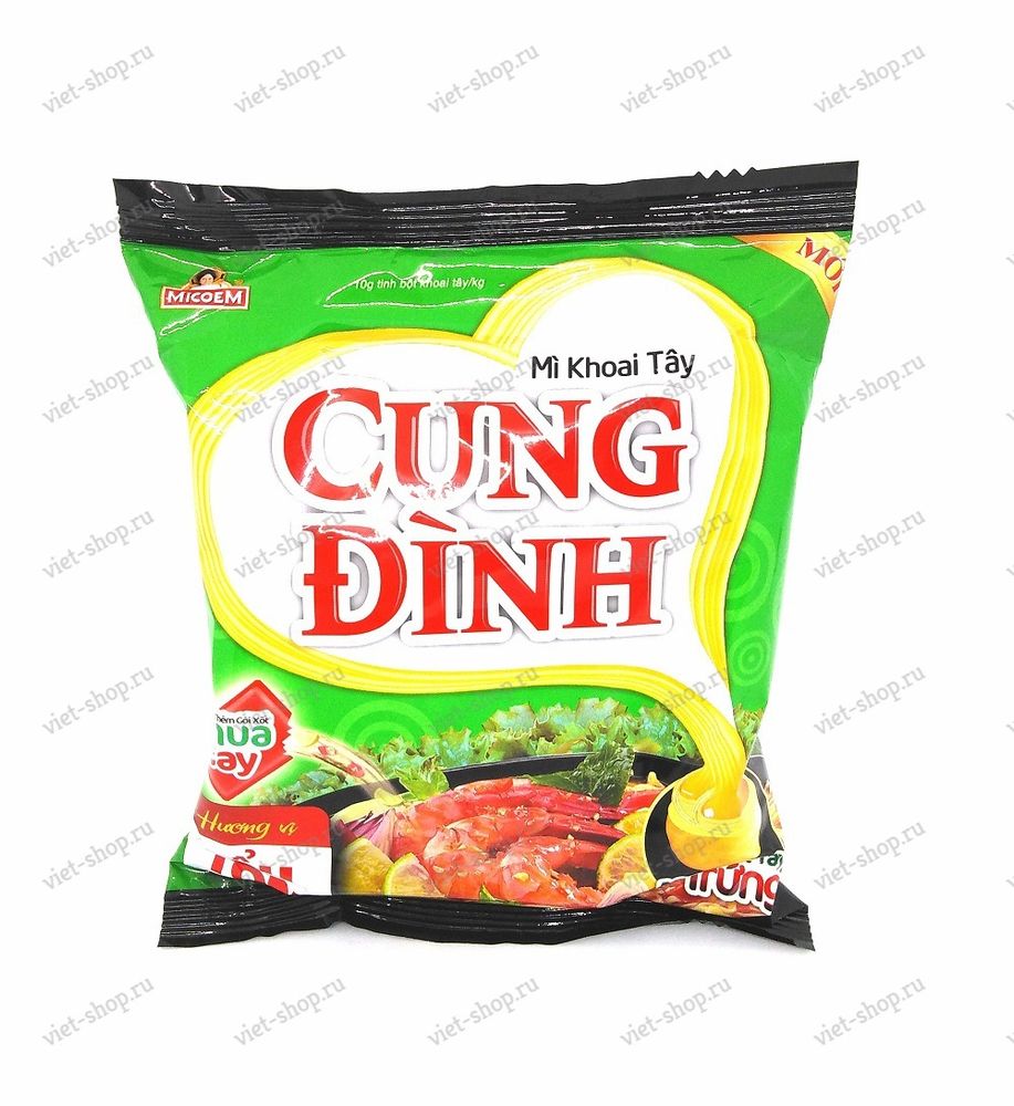 Вьетнамская пшеничная лапша CUNG DINH со вкусом креветки, 80гр.