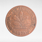 Germany, 1 Pfennig, 1971, (Hamburg Mint - "J"), VF