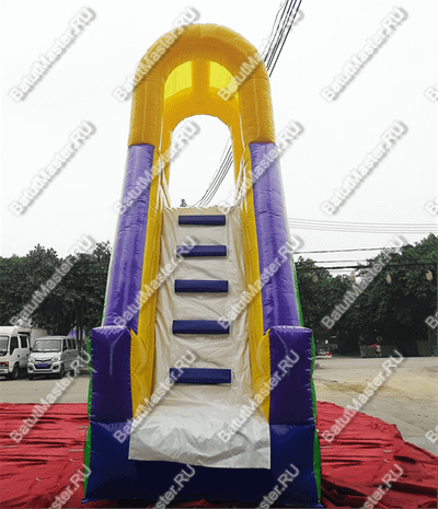 Надувная прямая водная горка с бассейном «Ультра», 9*3*5 м, герметичная