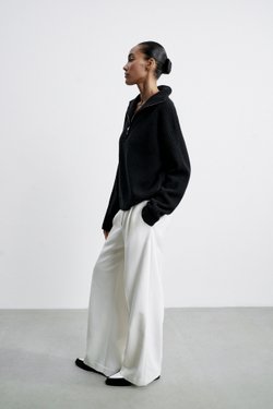 Свитер анорак FABIA, чёрный