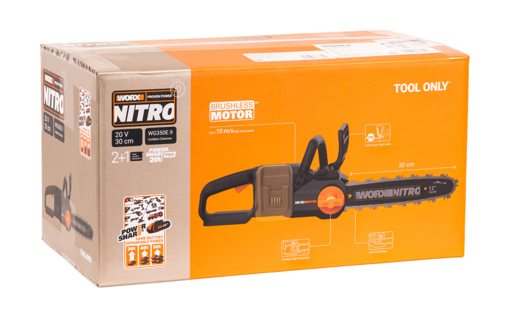 Пила аккумуляторная бесщёточная WORX WG350E.9