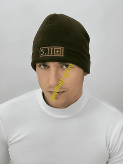 Тактическая военная шапка 5.11 флисовая Олива