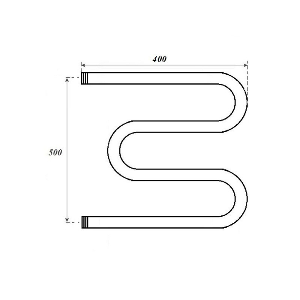 Полотенцесушитель водяной Point PN37554 500x400 М-образный (1"), хром