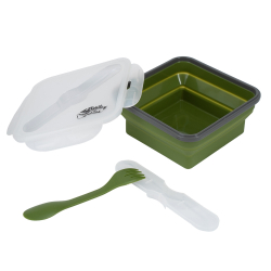 Контейнер силиконовый Tramp с ловилкой 1000 мл TRC-145 (оливковый)