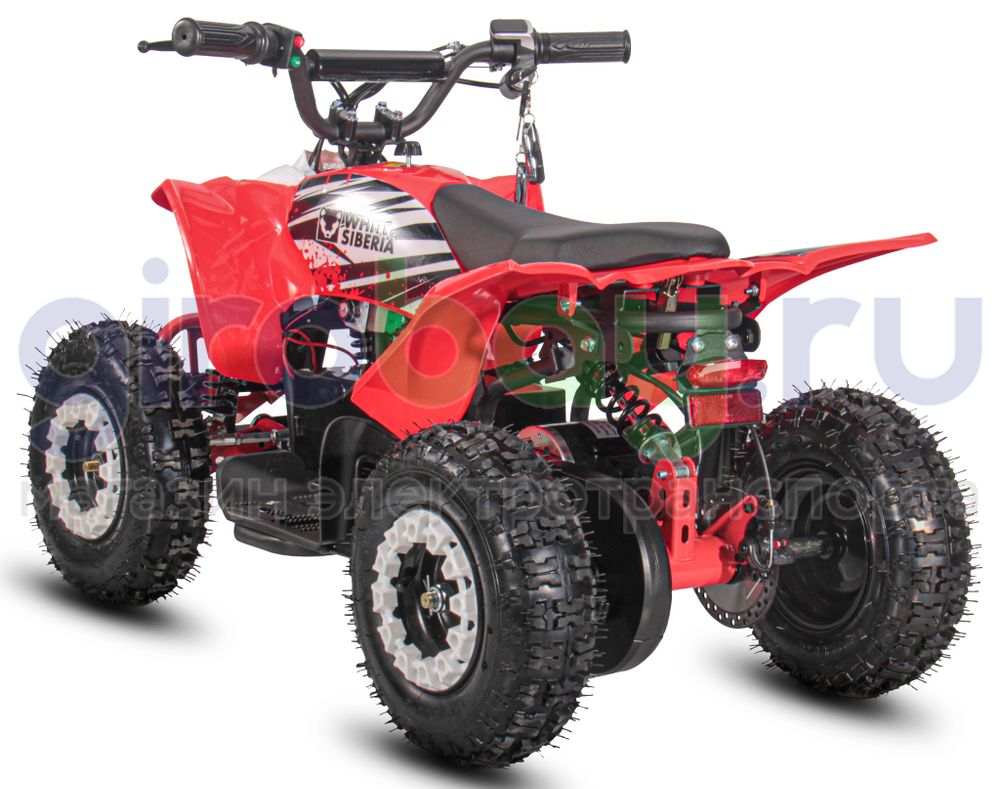Детский электроквадроцикл WHITE SIBERIA SNEG LETO R 1000W - Красный фото 4 фото №9