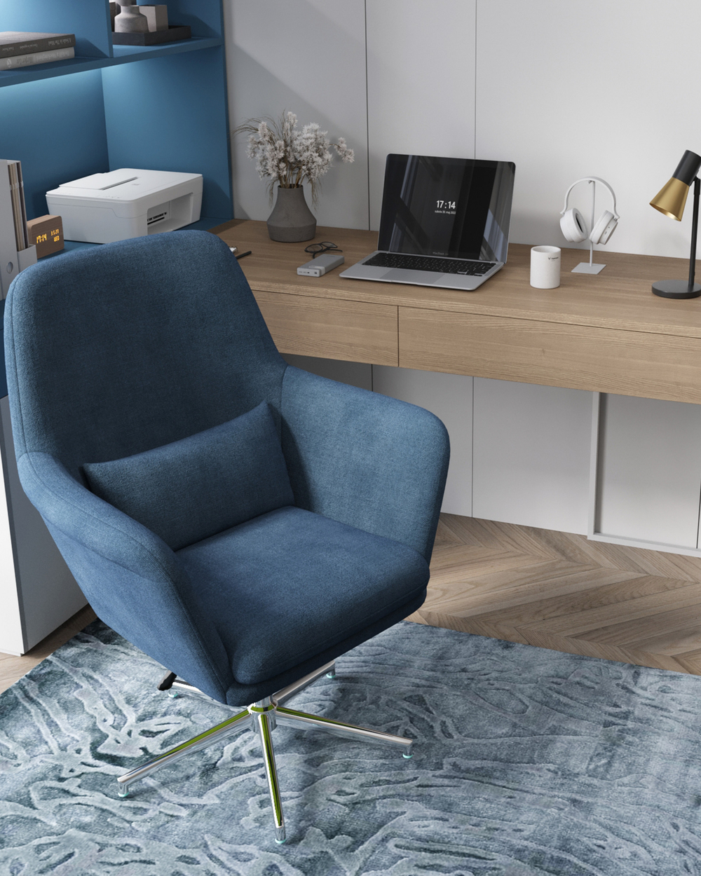 Кресло Рон синий