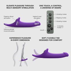 Strap-on-me MULTI ORGASM DILDO - Фаллоимитатор c клиторальной стимуляцией и вибрацией, М