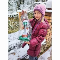 Игрушка ручной работы «Змейка новогодняя» / 26 - 27см