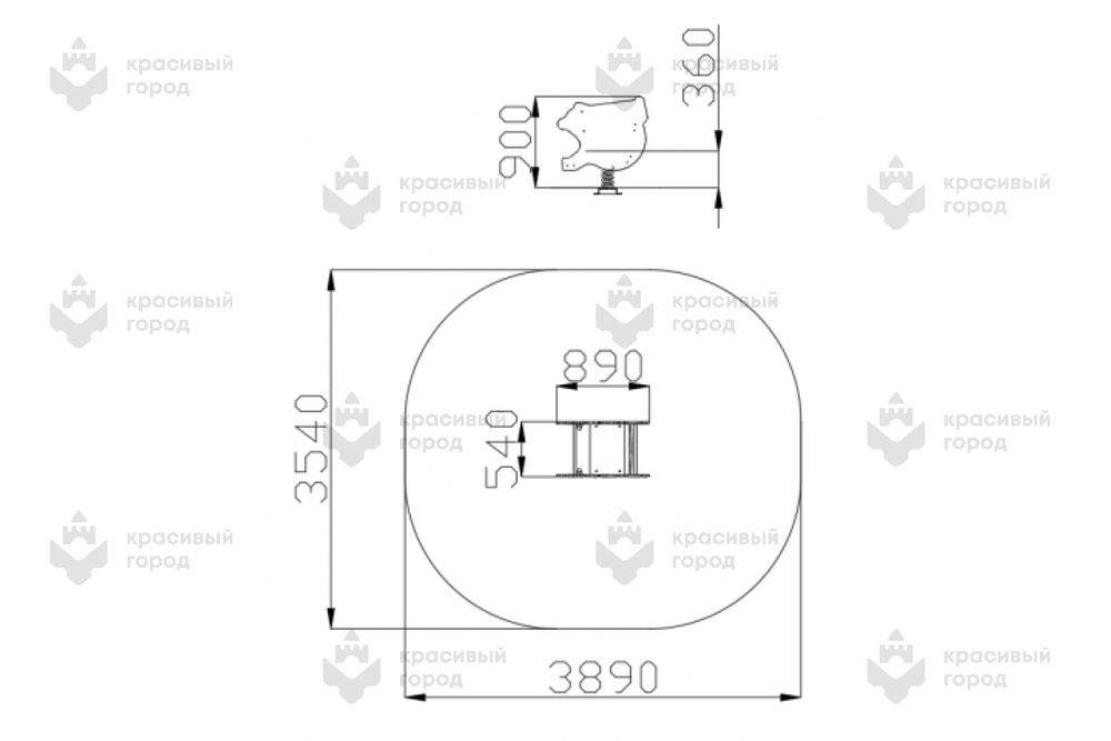 Качалка на пружине Пушка