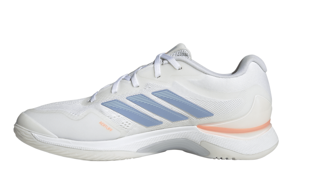 Женские Кроссовки теннисные Adidas Avacourt 3 - white/halo blue/beam orange