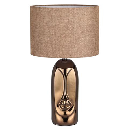 8149/1T MODERNI LN26 474 бронза/бежевый, керамика/текстиль Настольная лампа Е27 1*60W 220V AKIVI