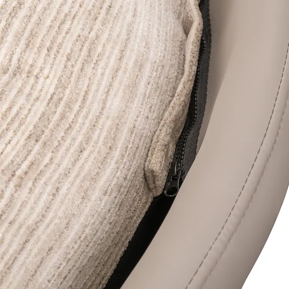 Кресло Tiron серый шенилл, серая экокожа,