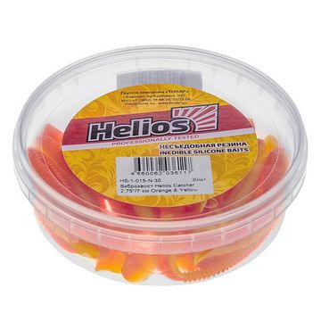Виброхвост несъедоб. Catcher 2,75'/7 см Orange & Yellow 30шт. (HS-1-015-N-30) Helios
