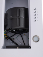 Вытяжка кухонная Quin-60 (WHITE) белый, D150мм, 1200м3/ч, полновстраиваемая, мотор 230Ватт, металл 60см, кнопочное управл.(MACBI)