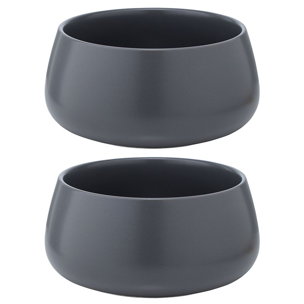 Набор из двух салатников темно-серого цвета из коллекции Essential, 800 мл