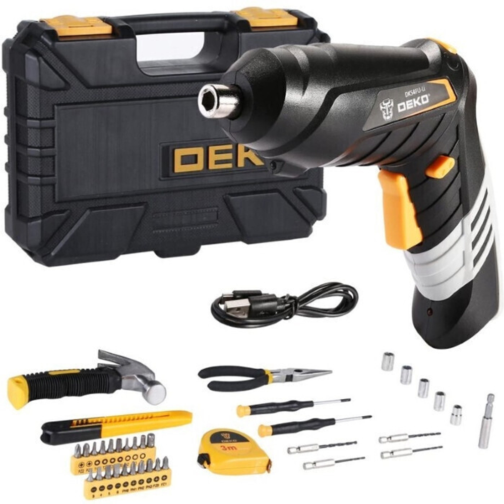 Дрель-шуруповерт Deko DKS4FU-Li 063-4152 аккумуляторная с набором инструментов 36 шт
