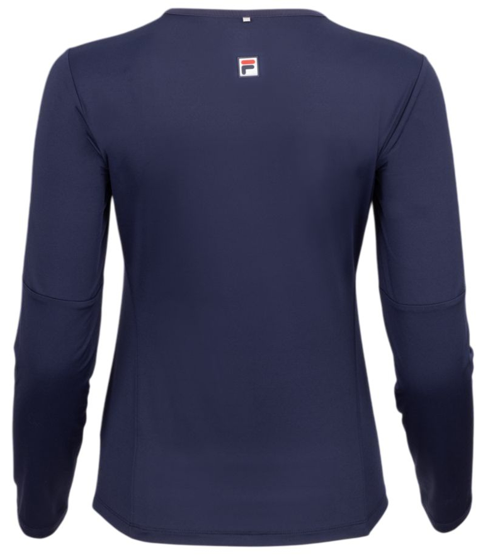 Женская теннисная футболка с длинным рукавом Fila Corina Longsleeve - navy