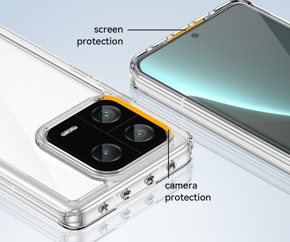 Усиленный прозрачный чехол для смартфона Xiaomi 13 Pro, мягкий отклик кнопок