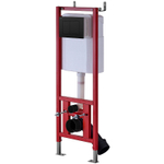 Комплект унитаза BelBagno Amanda BB051CHR+BB051SC с инсталляцией D&K DI8540116 с сиденьем Микролифт и Черной клавишей смыва
