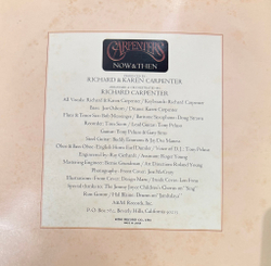 Виниловая пластинка Carpenters ‎– Now & Then LP