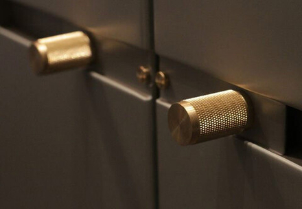 Ручка латунная мебельная кноб Ромбы 35 мм