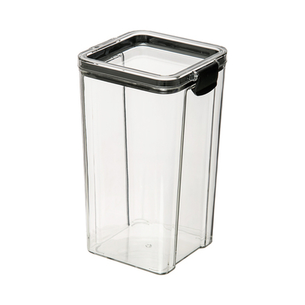 Контейнер с крышкой "два замка", Д90 Ш90 В184, 1300 мл, прозрачный Muj-12