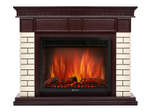 Портал Firelight Bricks 25U (угловой) камень бежевый, шпон темный дуб