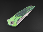 Складной нож Guerrero M390 green CrystalTi green carbon