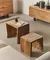 Комплект из 2 столиков Lomiri из массива акации 50x42/34x42 см