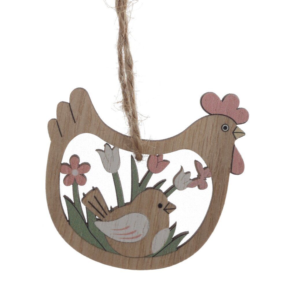 GAEM Набор из 8-ми изделий декоративных подвесных "Курица/Петух" (6*05*6), L12,5 W12,5 H1,5 см