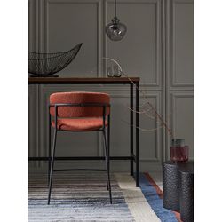 Стул полубарный Helning, букле, терракота