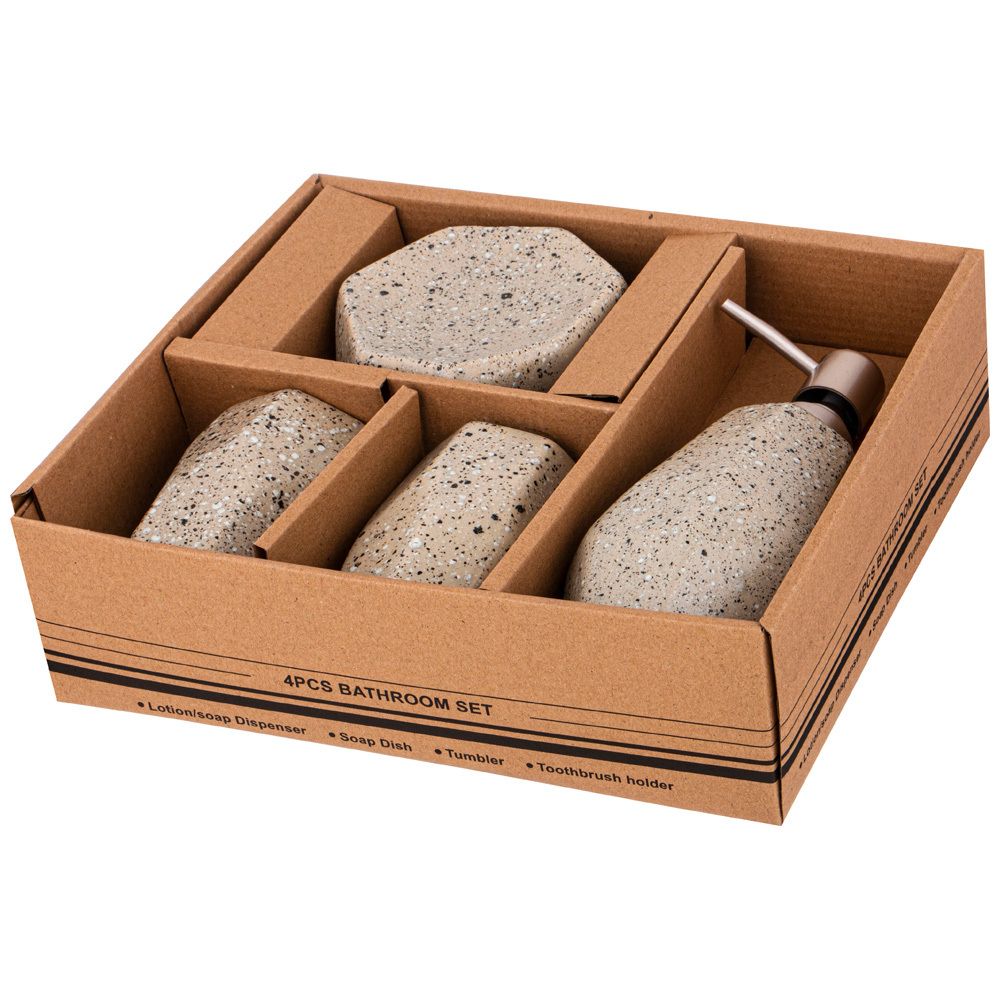 НАБОР ДЛЯ ВАННОЙ КОМНАТЫ 4 ПР. (КОР=12НАБ.)