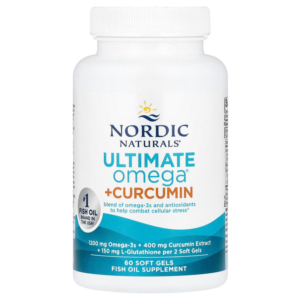 Nordic Naturals, Ultimate Omega + куркумин, 60 капсул