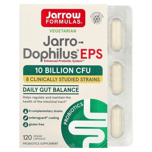 Jarrow Formulas, Jarro-Dophilus® EPS, 120 растительных капсул (5 млрд КОЕ в 1 капсуле)