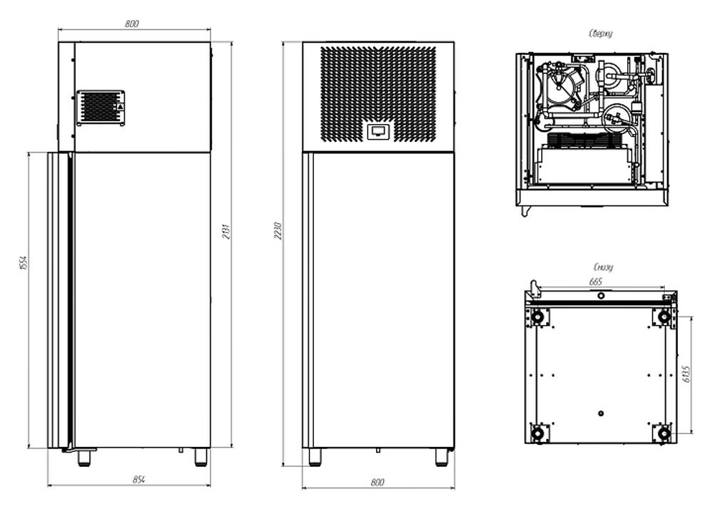 Шкаф шоковой заморозки POLAIR CRt20T-G (с тележкой)