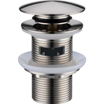 Слив для раковины Boheme 612/2-NB Niсkel Brush, click-clack, с переливом