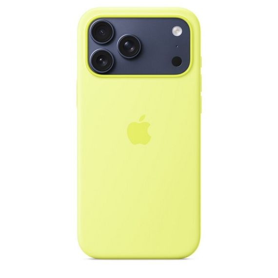 Чехол Apple Silicone Case для iPhone 17 Pro Max с MagSafe (MGFM4) Neon Yellow
