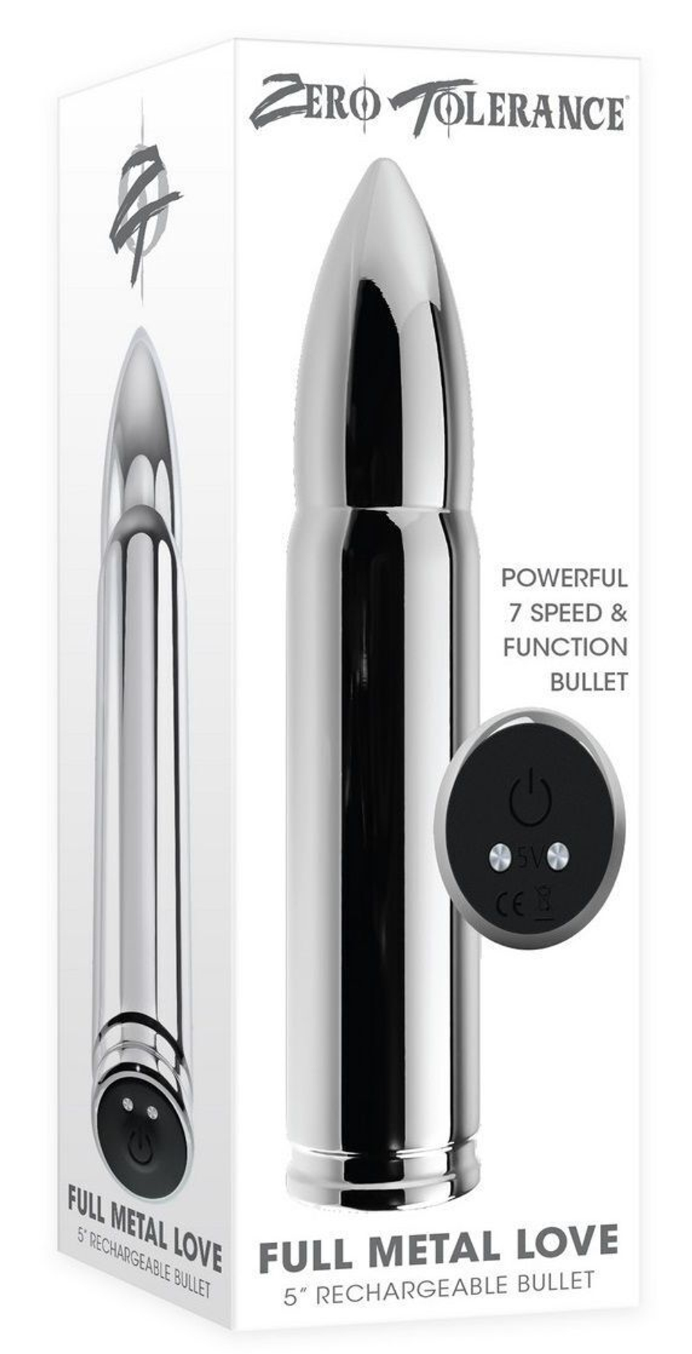 Серебристый вибромассажер-пуля Full Metall Love - 15 см. (Цвет: серебристый)