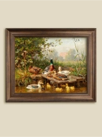 Картина интерьерная на холсте в раме 25*31 см