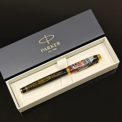 Ручка Parker с ручной росписью Палех "Юрий Гагарин" в коробке