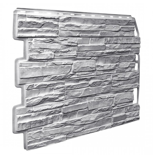 Фасадные панели (Цокольный Сайдинг) Fineber Скол Светло-серый