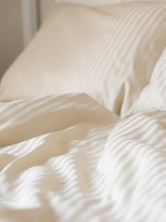 Купить постельное белье UTOPIA бежевое страйп
