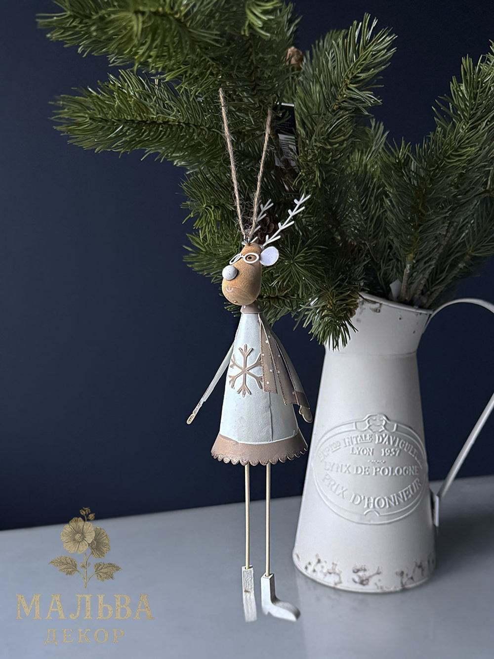 Декор подвесной "Олень" в ассортименте 5x5x25 см