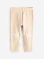 Легинсы с флисовой подкладкой и вышивкой для девочки Next 174-401, Кремовый