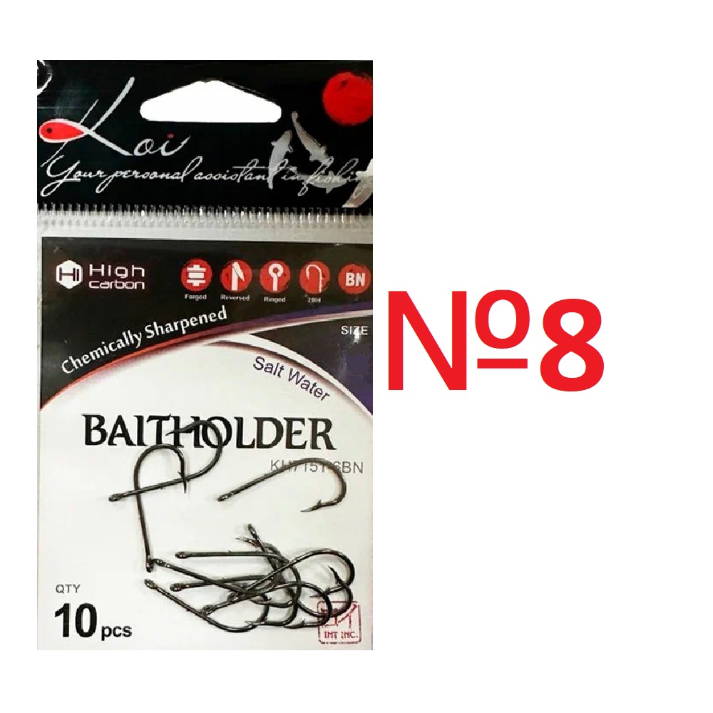 Крючок KOI "BAITHOLDER", размер 8 (INT), цвет BN