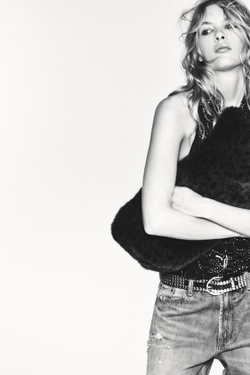 ZARA СУМКА-ШОПЕР ИЗ ИСКУССТВЕННОГО МЕХА, ЛЕОПАРДОВЫЙ