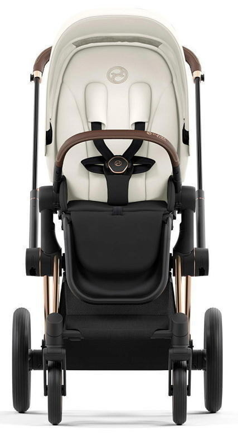 Коляска Cybex Priam IV Rosegold complete Cloud T Mirage Grey Plus Base T 3 в 1 Off White