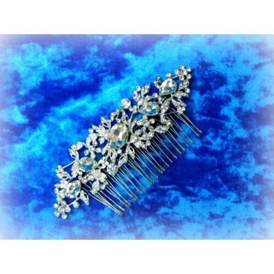 Гребешок горный хрусталь, жемчуг "Летто" (Итальянский дизайн)