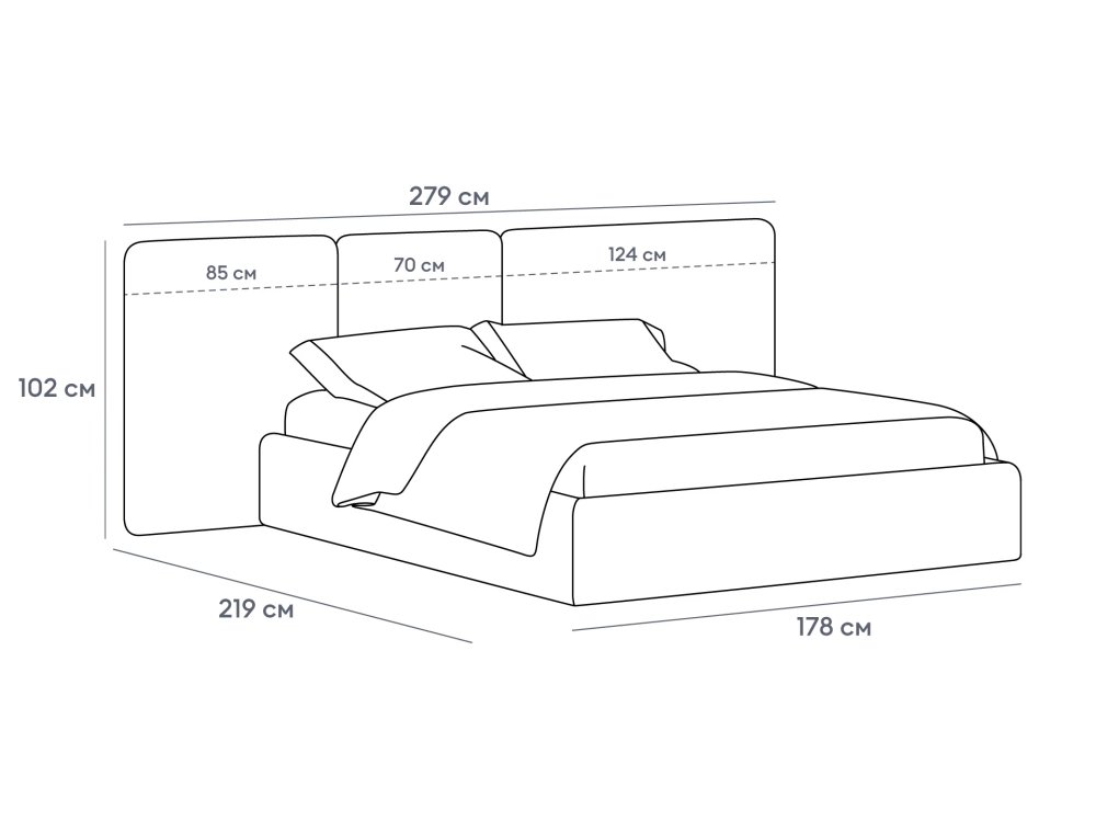 Кровать Atessa без подъемного механизма
